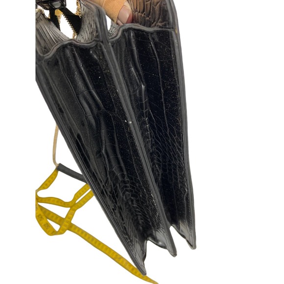 Dune London Black Sling Bag Croc Crocodile Embossed Print - Picture 9 of 12